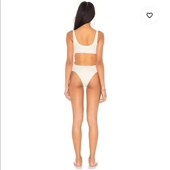NWT SOLID&STRIPED THE NATASHA Cut Out One Piece Swimsuit Cream Size L - Picture 15 of 16